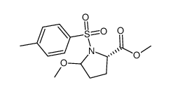 1-((4-Methylphenyl)sulfonyl)-2-(methoxycarbonyl)-5-methoxypyrrolidine Structure