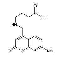 4-[(7-amino-2-oxochromen-4-yl)methylamino]butanoic acid结构式