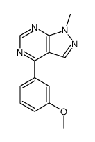 1-methyl-4-(m-anisyl)pyrazolo(3,4-d)pyrimidine Structure