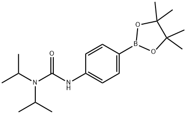 1,1-diisopropyl-3-(4-(4,4,5,5-tetramethyl-1,3,2-dioxaborolan-2-yl)phenyl)urea structure