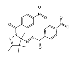 1-(p-nitrobenzoyl)-5-(p-nitrobenzoylazo)-3,4,4,5-tetramethyl-2-pyrazoline结构式