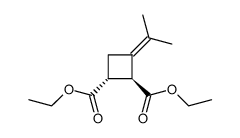 (1R,2S)-3-Isopropylidene-cyclobutane-1,2-dicarboxylic acid diethyl ester结构式