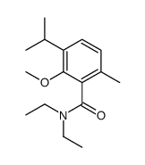 N,N-diethyl-2-methoxy-6-methyl-3-propan-2-ylbenzamide结构式