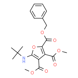 2,3,4-Furantricarboxylic acid,5-[(1,1-dimethylethyl)amino]-,3,4-dimethyl 2-(phenylmethyl) ester Structure