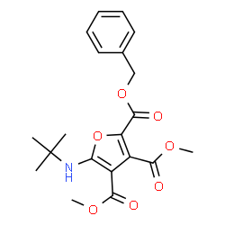 2,3,4-Furantricarboxylic acid,5-[(1,1-dimethylethyl)amino]-,3,4-dimethyl 2-(phenylmethyl) ester structure