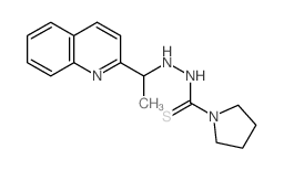N-(1-quinolin-2-ylethyl)pyrrolidine-1-carbothiohydrazide Structure