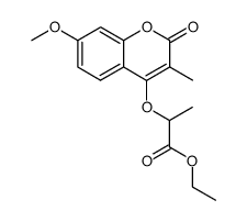 ethyl-2-(7-methoxy-3-methylcoumarin-4-yloxy)propionate Structure