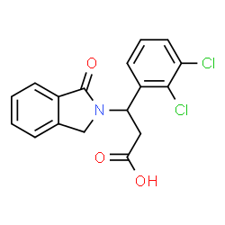 3-(2,3-Dichlorophenyl)-3-(1-oxo-1,3-dihydro-2H-isoindol-2-yl)propanoic acid结构式