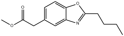 methyl 2-(2-butyl-1,3-benzoxazol-5-yl)acetate structure