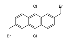 9,10-Dichloro-2,6-bis(bromomethyl)anthracene结构式