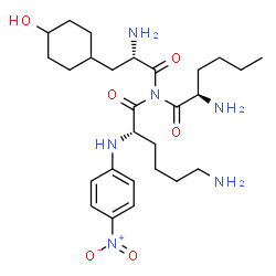 H-norleucyl-hexahydrotyrosyl-lysine-4-nitroanilide结构式