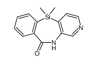 10-oxo-5,5-dimethyl-5-sila-5H,10H,11H-benzo(e)pyrido(3,4-b)azepine结构式