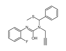 3-(2-fluorophenyl)-1-[methylsulfanyl(phenyl)methyl]-1-prop-2-ynylurea Structure