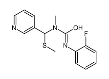 3-(2-fluorophenyl)-1-methyl-1-[methylsulfanyl(pyridin-3-yl)methyl]urea结构式