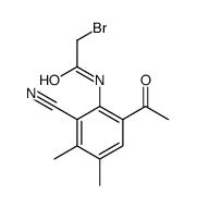 N-(6-acetyl-2-cyano-3,4-dimethylphenyl)-2-bromoacetamide结构式