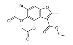 4,5-Diacetoxy-6-bromo-2-methyl-benzofuran-3-carboxylic acid ethyl ester结构式