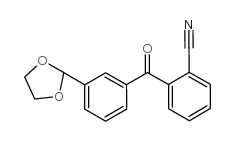 2-CYANO-3'-(1,3-DIOXOLAN-2-YL)BENZOPHENONE structure