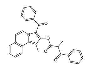 3-benzoyl-2-(2-benzoylpropionyloxy)-1-methylpyrrolo(2,1-a)isoquinoline Structure