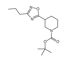 1-Boc-3-[3-(n-propyl)-1,2,4-oxadiazol-5-yl]piperidine结构式