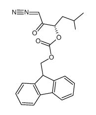 (S)-(9H-fluoren-9-yl)methyl (1-diazo-5-methyl-2-oxohexan-3-yl) carbonate结构式