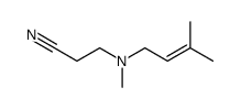 3-(methyl(3-methylbut-2-en-1-yl)amino)propanenitrile结构式