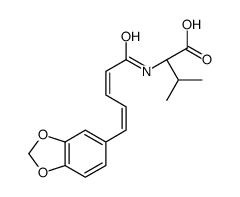 (2S)-2-[[(2E,4E)-5-(1,3-benzodioxol-5-yl)penta-2,4-dienoyl]amino]-3-methylbutanoic acid结构式