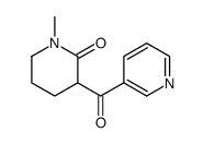 1-甲基-3-烟酰基-2-哌啶酮结构式