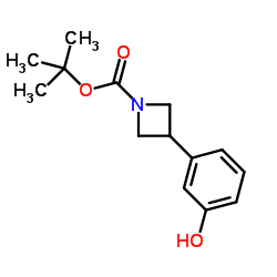 2-Methyl-2-propanyl 3-(3-hydroxyphenyl)-1-azetidinecarboxylate Structure