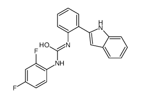1-(2,4-difluorophenyl)-3-[2-(1H-indol-2-yl)phenyl]urea结构式