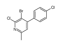 3-bromo-2-chloro-4-(4-chlorophenyl)-6-methylpyridine结构式
