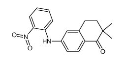 6-(2-nitrophenylamino)-2,2-dimethyl-1,2,3,4-tetrahydronaphthalen-1-one结构式