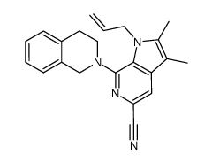 1-allyl-7-(3,4-dihydro-1H-isoquinolin-2-yl)-2,3-dimethyl-1H-pyrrolo[2,3-c]pyridine-5-carbonitrile结构式