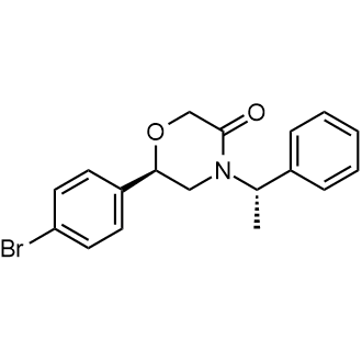 (R)-6-(4-溴苯基)-4-((S)-1-苯乙基)吗啉-3-酮图片