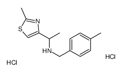 N-(4-Methylbenzyl)-1-(2-methyl-1,3-thiazol-4-yl)ethanamine dihydr ochloride Structure