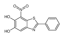 7-nitro-2-phenyl-1,3-benzothiazole-5,6-diol Structure