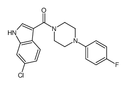 (6-chloro-1H-indol-3-yl)-[4-(4-fluorophenyl)piperazin-1-yl]methanone结构式