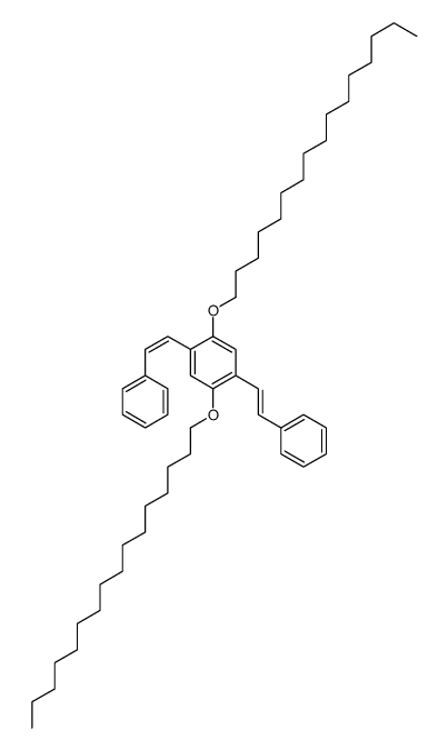 1,4-dihexadecoxy-2,5-bis(2-phenylethenyl)benzene结构式
