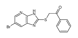 2-[(6-bromo-1H-imidazo[4,5-b]pyridin-2-yl)sulfanyl]-1-phenylethanone Structure
