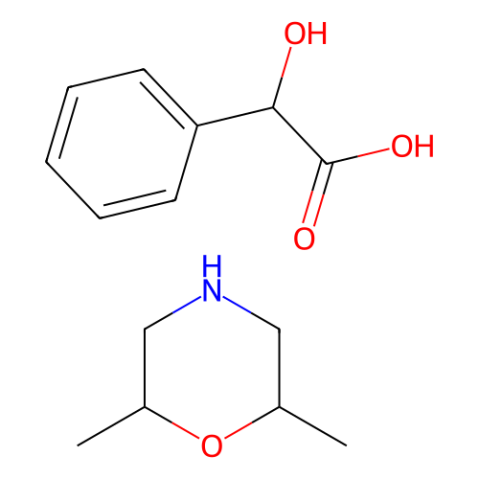 (2S,6S)-2,6-dimethylmorpholine;(2R)-2-hydroxy-2-phenyl-acetic acid Structure