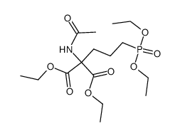 diethyl 2-acetamido-2-(3-(diethoxyphosphoryl)propyl)malonate Structure