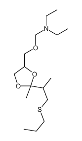 N-ethyl-N-[[2-methyl-2-(1-propylsulfanylpropan-2-yl)-1,3-dioxolan-4-yl]methoxymethyl]ethanamine结构式