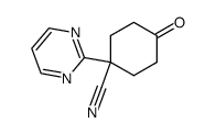 4-oxo-1-(pyrimidin-2-yl)cyclohexanecarbonitrile结构式