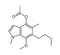 (6-butyl-7-methoxy-1,5-dimethylindol-4-yl) acetate结构式