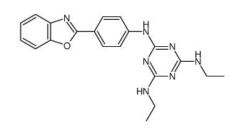 N-(4-benzooxazol-2-yl-phenyl)-N',N''-diethyl-[1,3,5]triazine-2,4,6-triamine Structure