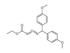 1-(4,4'-dimethoxybenzhydryl)-3-(ethoxycarbonyl)carbodiimide结构式