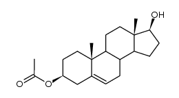 5-androstene-3β,17β-diol 3-acetate Structure