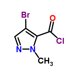 4-Bromo-1-methyl-1H-pyrazole-5-carbonyl chloride结构式