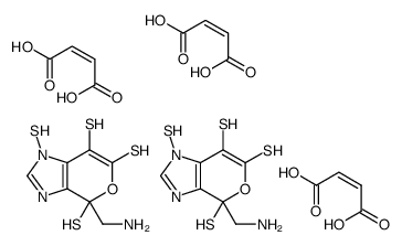 4-(aminomethyl)-1-sulfanylpyrano[3,4-d]imidazole-4,6,7-trithiol,(E)-but-2-enedioic acid Structure