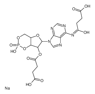 N6,2'-O-DISUCCINYLADENOSINE 3':5'-CYCLIC MONOPHOSPHATE SODIUM SALT结构式