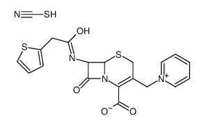 (6R-trans)-1-[[2-carboxy-8-oxo-7-[(2-thienylacetyl)amino]-5-thia-1-azabicyclo[4.2.0]oct-2-en-3-yl]methyl]pyridinium thiocyanate结构式